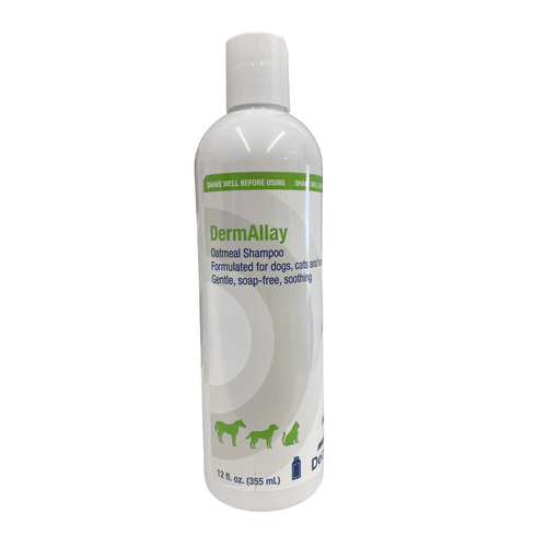 DermAllay Oatmeal Shampoo 12 Oz for Dogs Cats and Horses