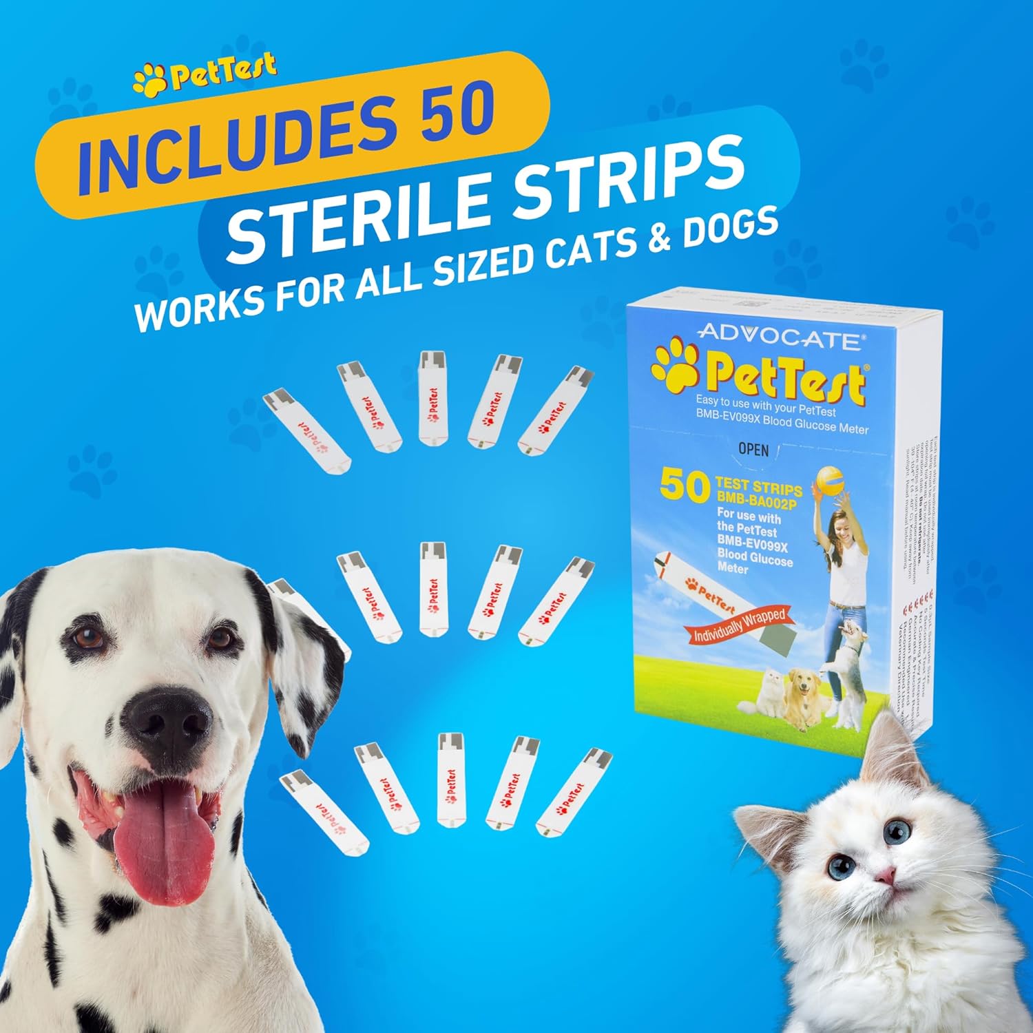 Advocate | PetTest Individually Foil-Wrapped Test Strips (50 Strips ...