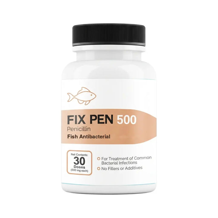 Fish Pen (Penicillin) 500mg 30 Tablets - Fish Antibacterial for Flexibacter and Pop-eye