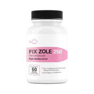 Fish Metronidazole (Zole) 250mg 60 Count - Fish Antibacterial for Hexamita and Hole-in-the-Head