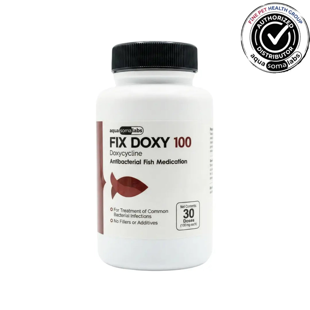 Fix Doxy (Doxycycline) 100mg 30 Count - Aquarium Treatment for Gill Disease and Fin Rot