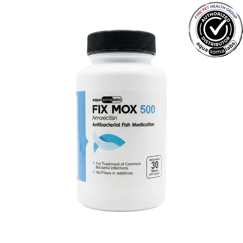 Fix Mox (Amoxicillin) 500mg 30 Count - Potent Fish Antibiotic for Red Pest and Ulcers