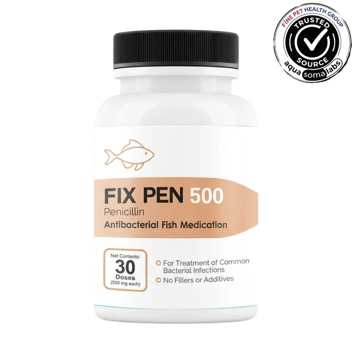 Fix Pen (Penicillin) 500mg 30 Tablets - Fish Medication for Flexibacter and Pop-eye