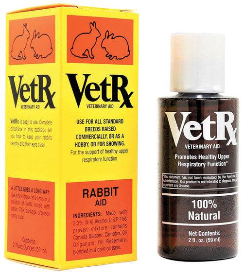 VetRx Rabbit Aid - Respiratory Function Support for Rabbits 2 Oz – Fine ...