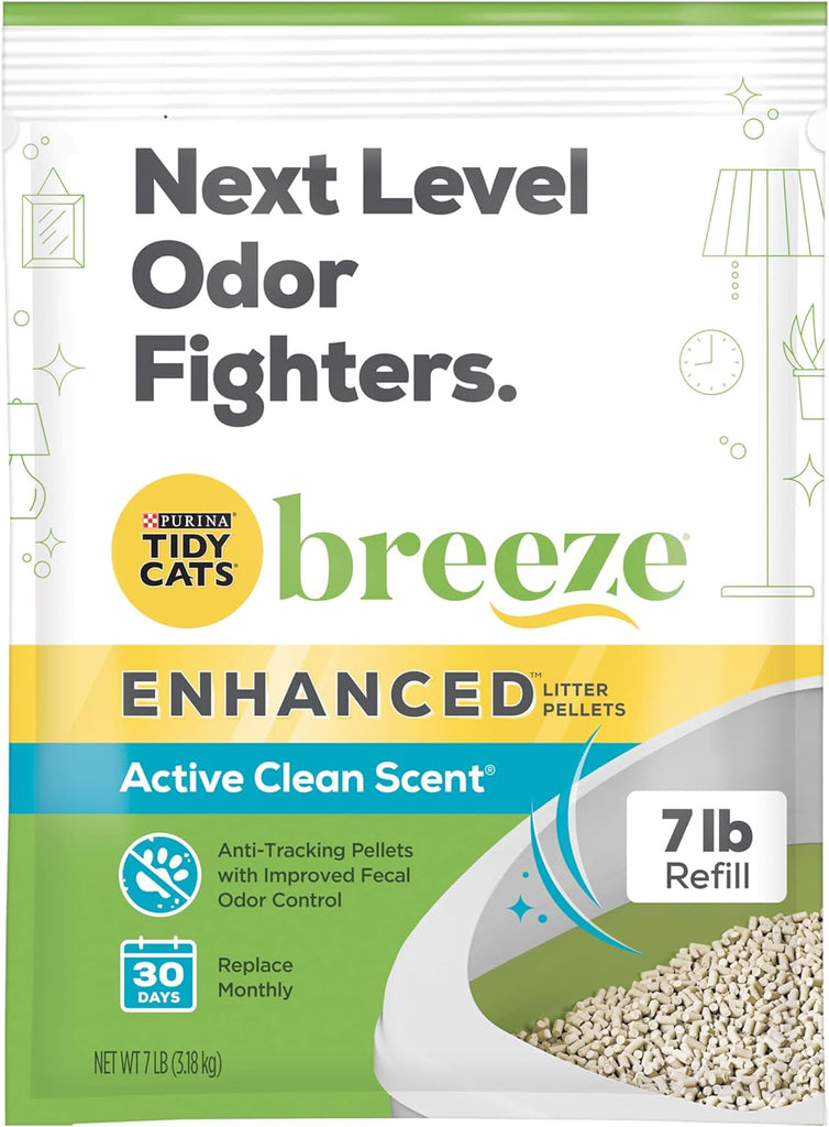Purina Tidy Cats Scented Litter Pellets, Breeze Enhanced Refill Litter Pellets in Recyclable Box